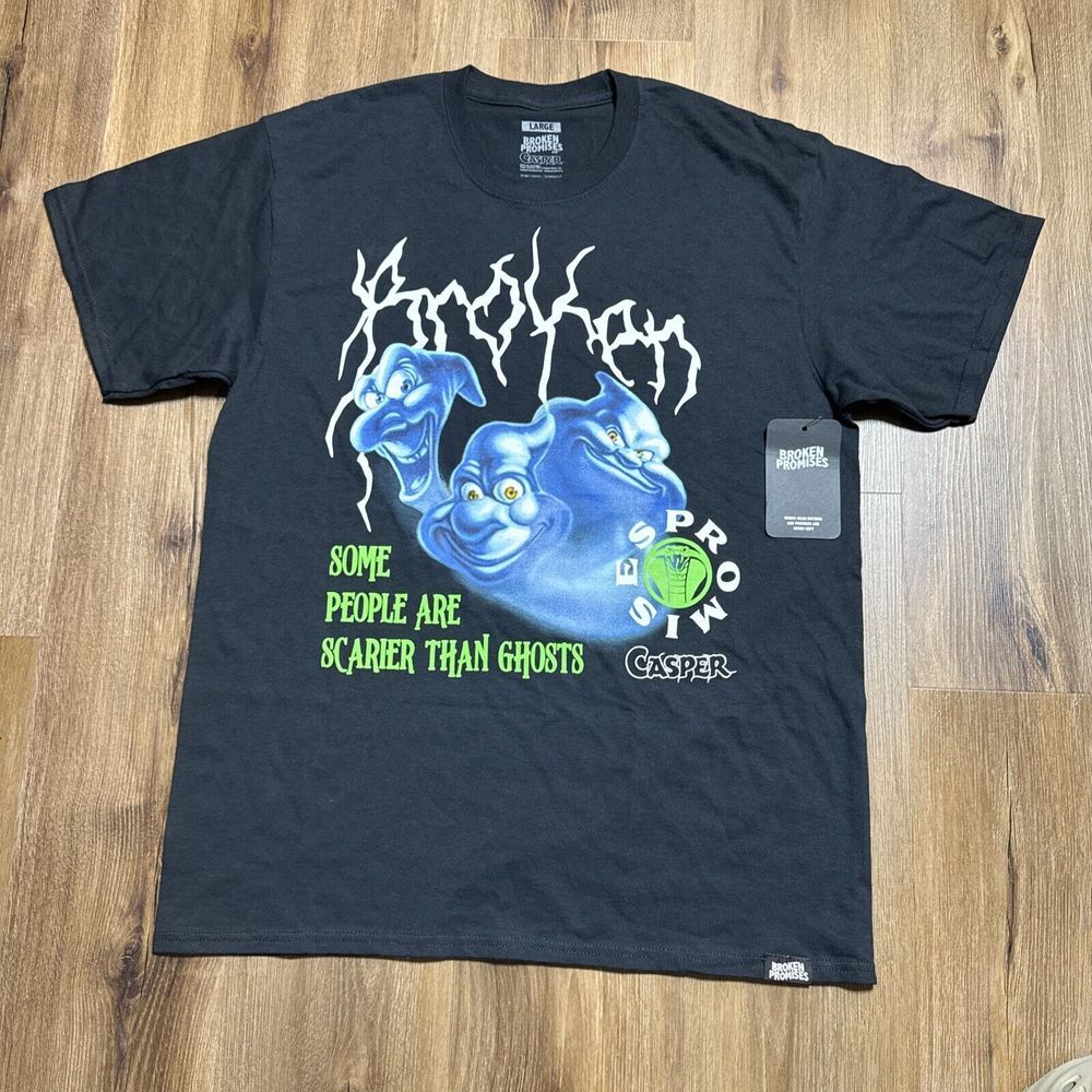 Broken Promises x Casper Some People‎ are Scarier Than Ghost T-Shirt Size Large